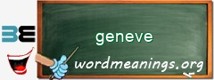 WordMeaning blackboard for geneve